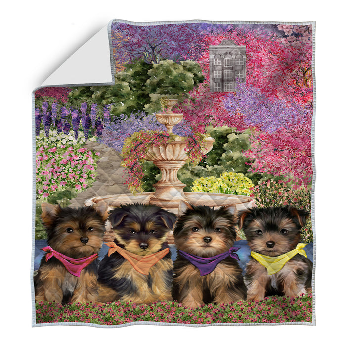 Yorkshire Terrier Bedding Quilt, Bedspread Coverlet Quilted, Explore a Variety of Designs, Custom, Personalized, Pet Gift for Dog Lovers