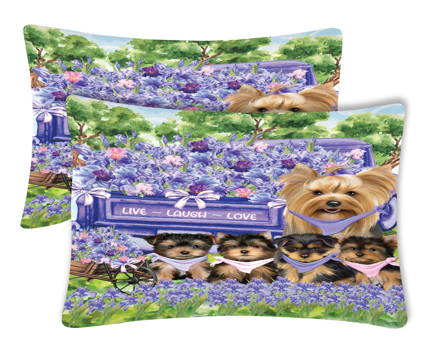 Yorkshire Terrier Pillow Case with a Variety of Designs, Custom, Personalized, Super Soft Pillowcases Set of 2, Dog and Pet Lovers Gifts