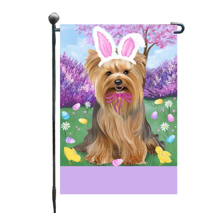 Personalized Easter Holiday Yorkshire Terrier Dog Custom Garden Flags GFLG-DOTD-A59073