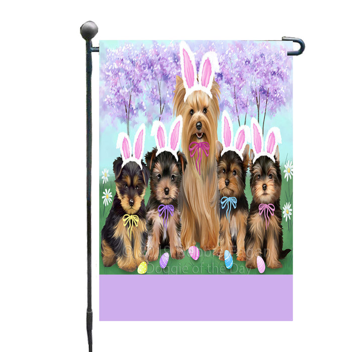 Personalized Easter Holiday Yorkshire Terrier Dogs Custom Garden Flags GFLG-DOTD-A59074