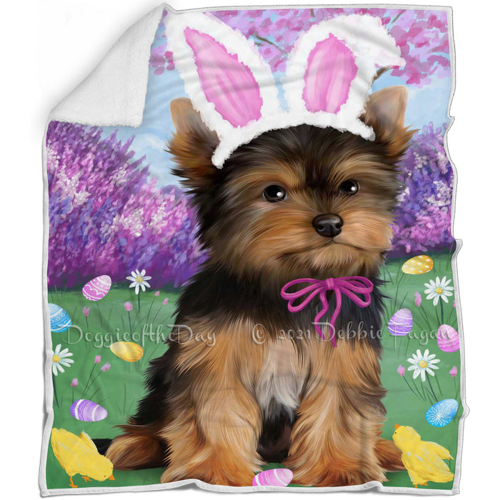 Yorkshire Terrier Dog Easter Holiday Blanket BLNKT60555
