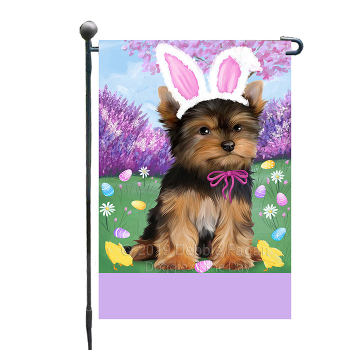 Personalized Easter Holiday Yorkshire Terrier Dog Custom Garden Flags GFLG-DOTD-A59075