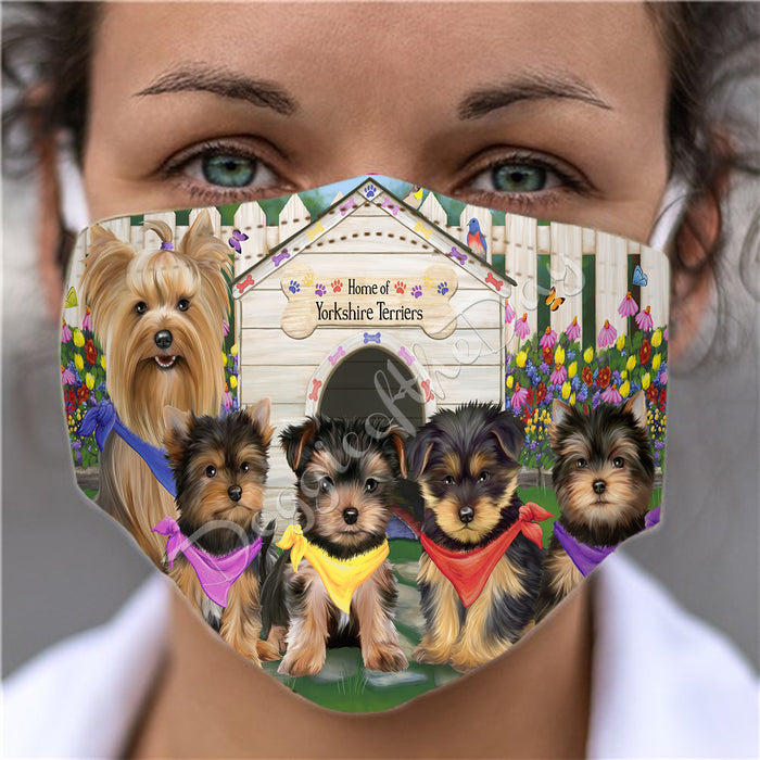 Spring Dog House Yorkshire Terrier Dogs Face Mask FM48850