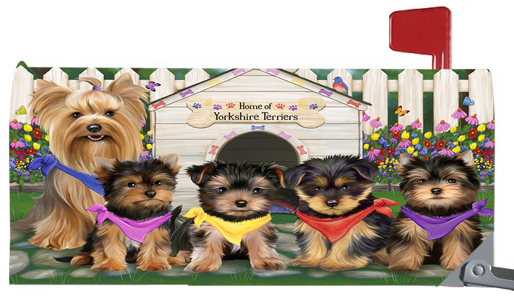 Spring Dog House Yorkshire Terrier Dogs Magnetic Mailbox Cover MBC48690