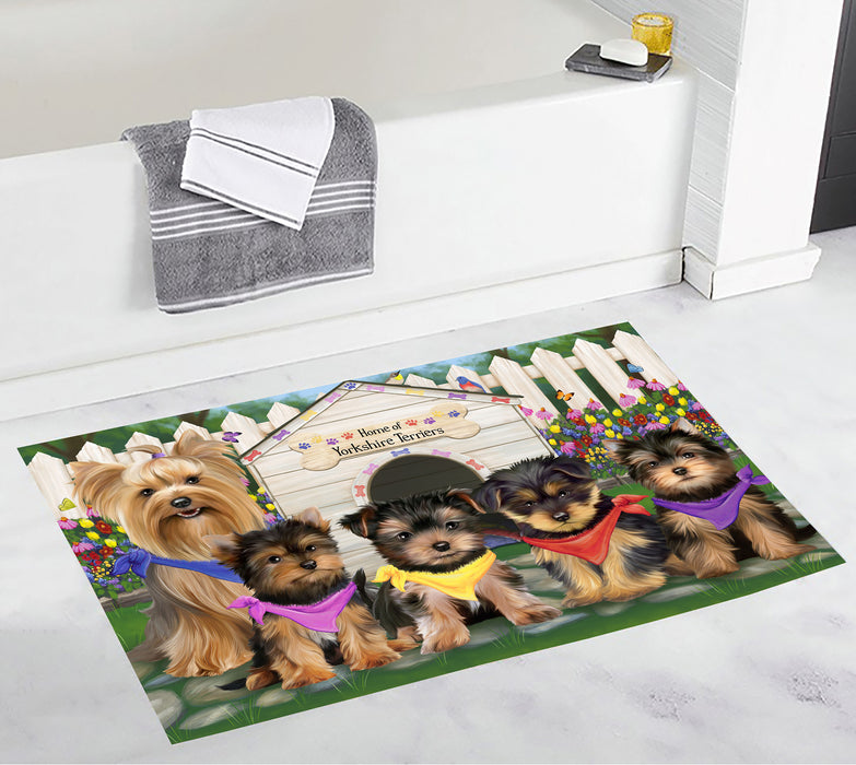 Spring Dog House Yorkshire Terrier Dogs Bath Mat