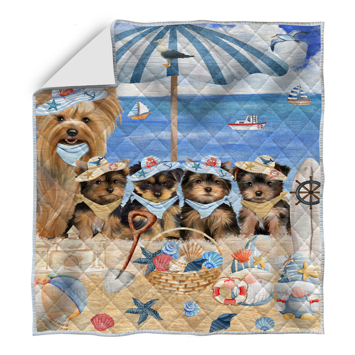 Yorkshire Terrier Bed Quilt, Explore a Variety of Designs, Personalized, Custom, Bedding Coverlet Quilted, Pet and Dog Lovers Gift