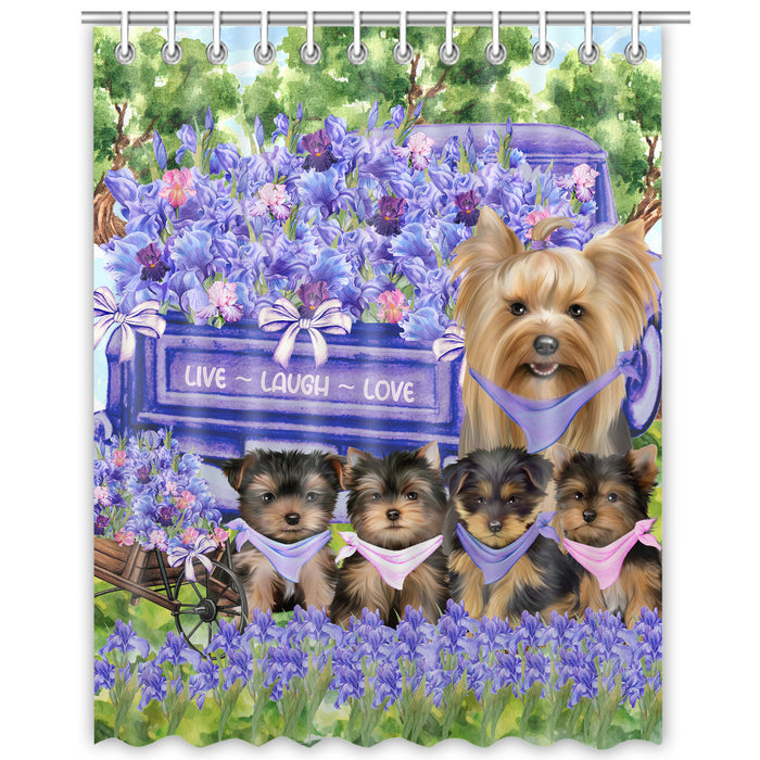 Yorkshire Terrier Shower Curtain: Explore a Variety of Designs, Personalized, Custom, Waterproof Bathtub Curtains for Bathroom Decor with Hooks, Pet Gift for Dog Lovers