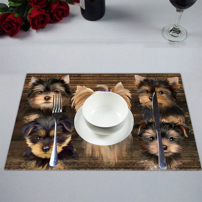 Rustic Yorkshire Dogs Placemat