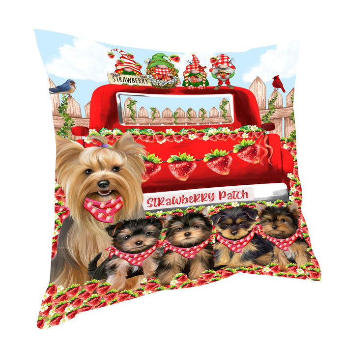 Yorkshire Terrier Pillow, Explore a Variety of Personalized Designs, Custom, Throw Pillows Cushion for Sofa Couch Bed, Dog Gift for Pet Lovers