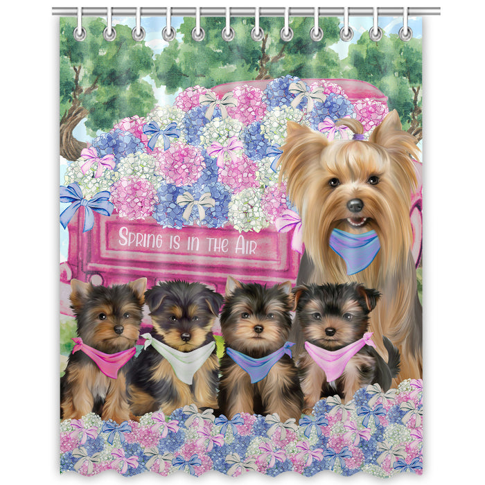 Yorkshire Terrier Shower Curtain, Explore a Variety of Custom Designs, Personalized, Waterproof Bathtub Curtains with Hooks for Bathroom, Gift for Dog and Pet Lovers