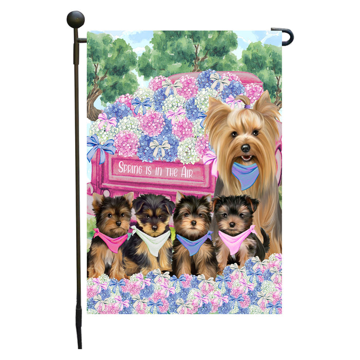 Yorkshire Terrier Dogs Garden Flag: Explore a Variety of Personalized Designs, Double-Sided, Weather Resistant, Custom, Outdoor Garden Yard Decor for Dog and Pet Lovers
