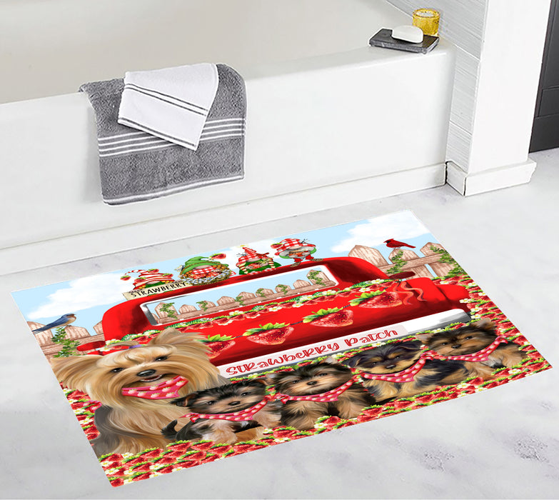 Yorkshire Terrier Custom Bath Mat, Explore a Variety of Personalized Designs, Anti-Slip Bathroom Pet Rug Mats, Dog Lover's Gifts